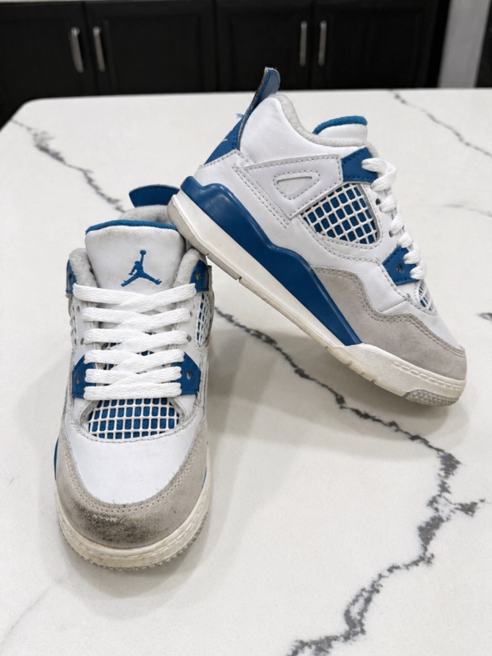 KIDS JORDAN AIR JORDAN 4 RETRO 'INDUSTRIAL BLUE' TODDLER